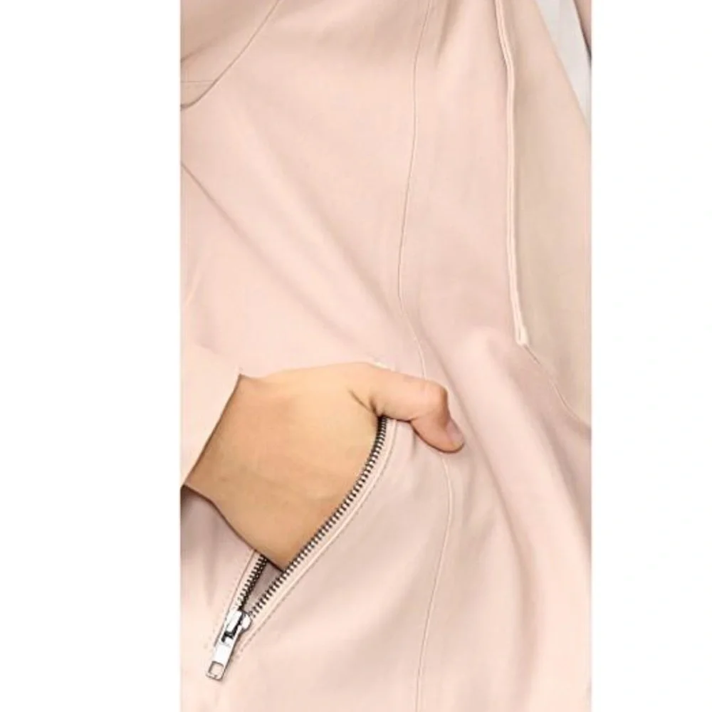 BB Dakota Kenrick Leather Draped Front Jacket - Picture 11 of 13